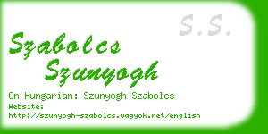 szabolcs szunyogh business card